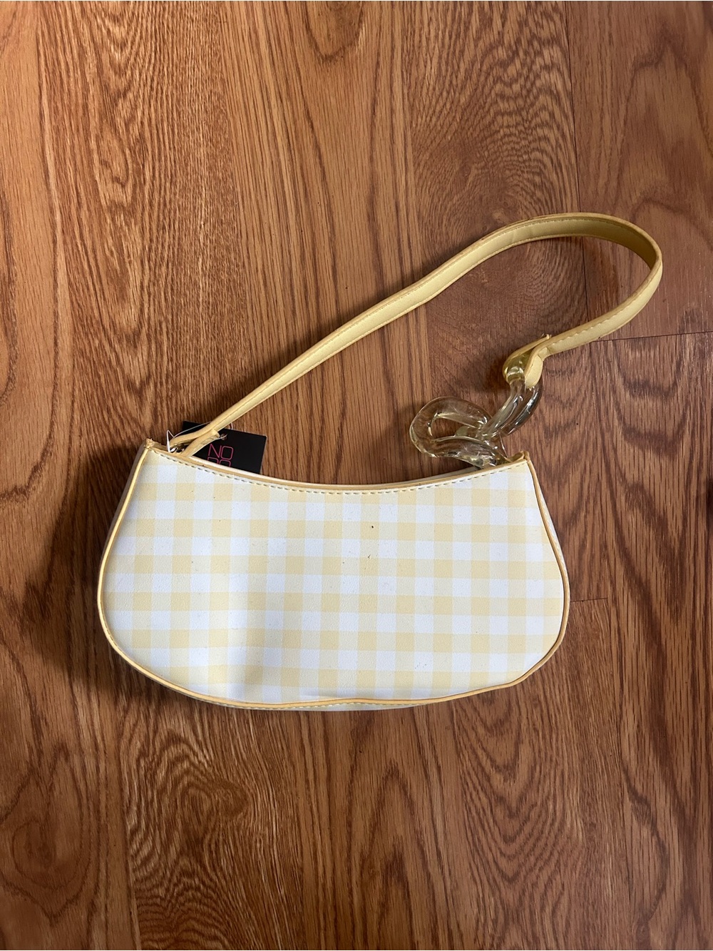 No Boundaries Yellow Gingham Mini Shoulder Bag
